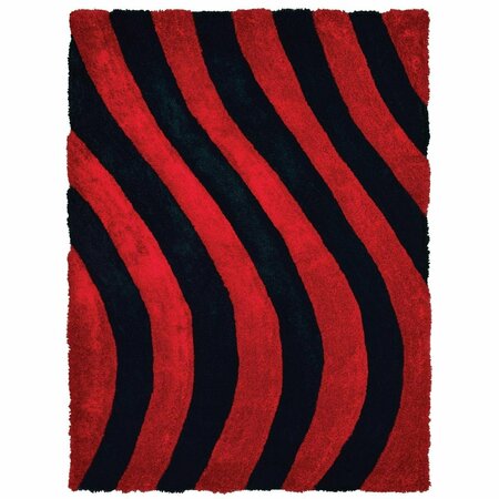 UNITED WEAVERS OF AMERICA 1 ft. 10 in. x 3 ft. Finesse Streamer Red Rectangle Accent Rug 2100 21630 24